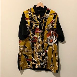 Statement Tee Button Up